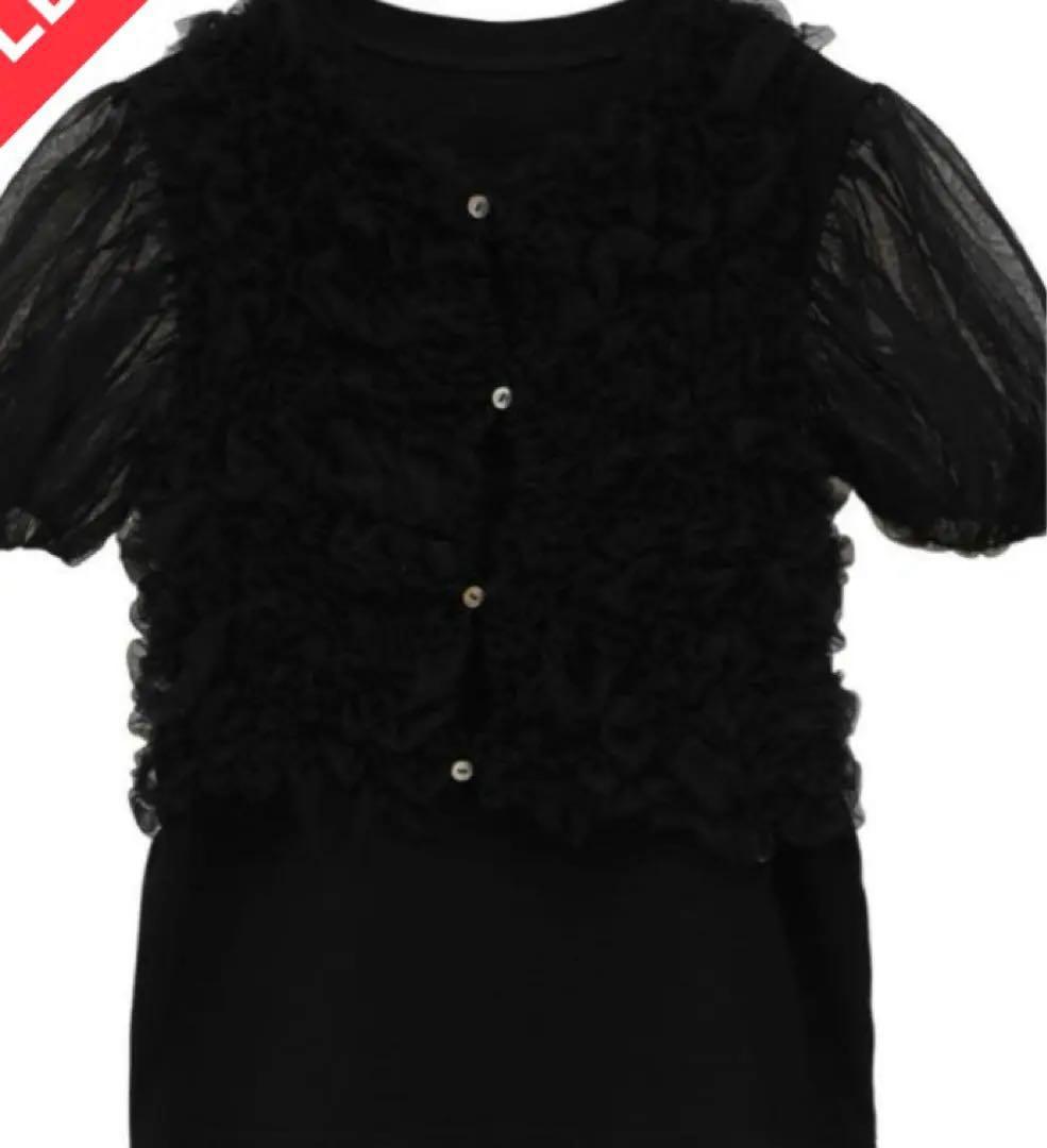 試着のみ CLANE クラネ TULLE VEST LAYERED TOPS