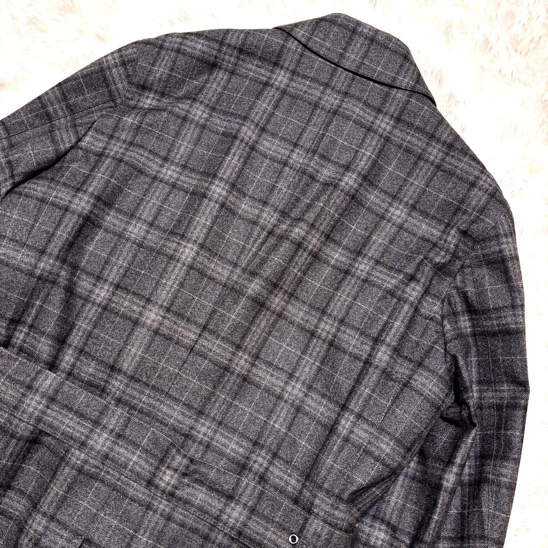 ✨美品✨五大陸　トレンチコート　比翼　モンテビアンコ　シングル　チェック　M