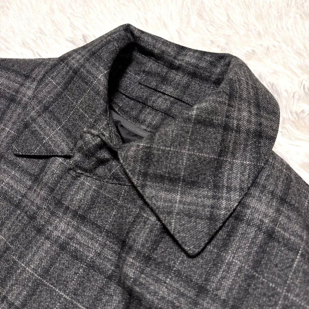 ✨美品✨五大陸　トレンチコート　比翼　モンテビアンコ　シングル　チェック　M