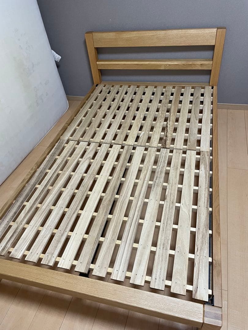 【直接引渡し限定】無印良品　木製　セミダブルベッド　フレーム、マットレス