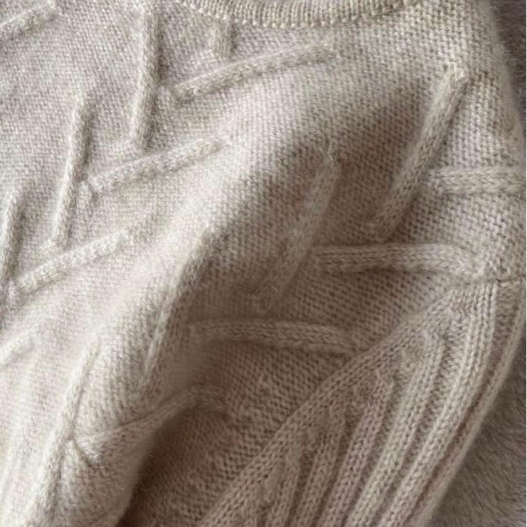 ヴェンティウーノ＊最高級起毛感 カシミヤ100% ゆるいハイネックニット＊