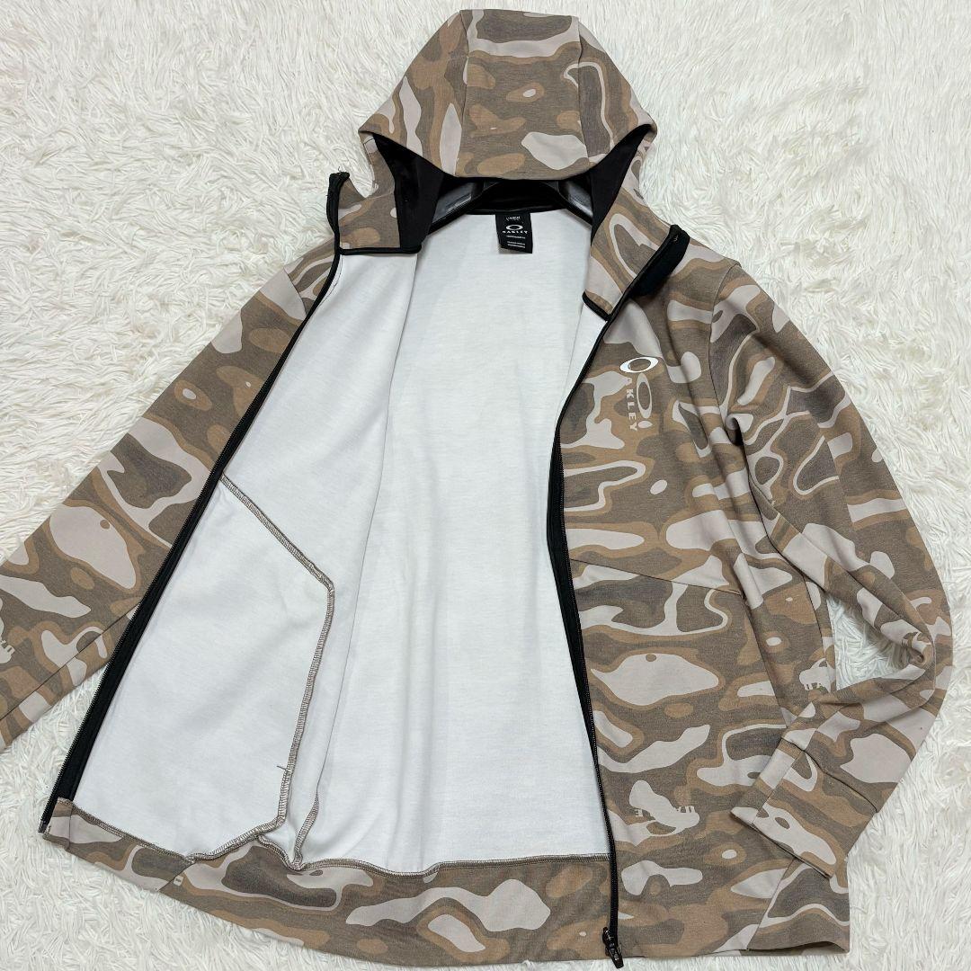 美品✨ オークリー 迷彩柄 スウェットパーカー セットアップ 上下 デカロゴ