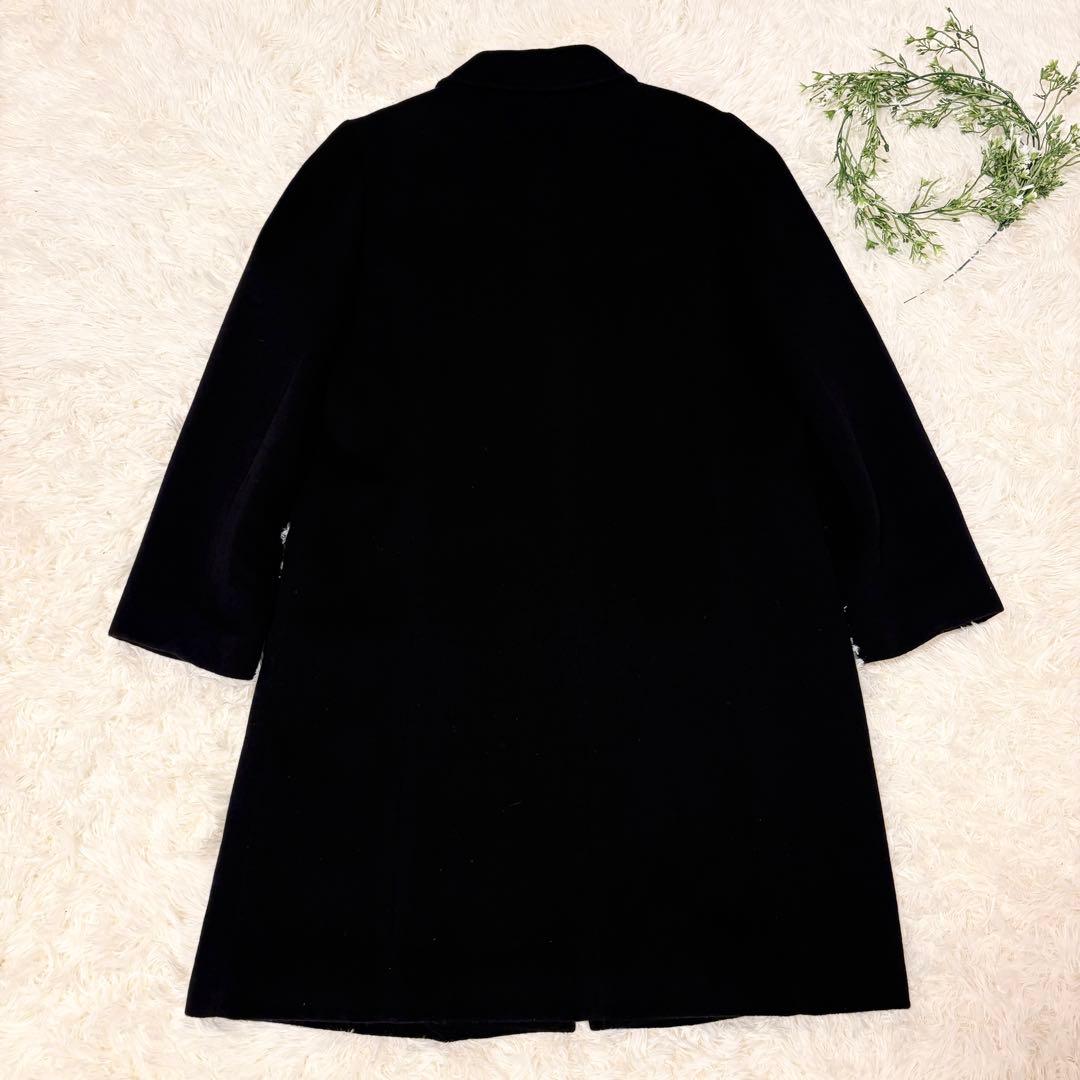 【極美品✨】Leilian カシミヤ100% ロングコート 黒 日本製 Lサイズ