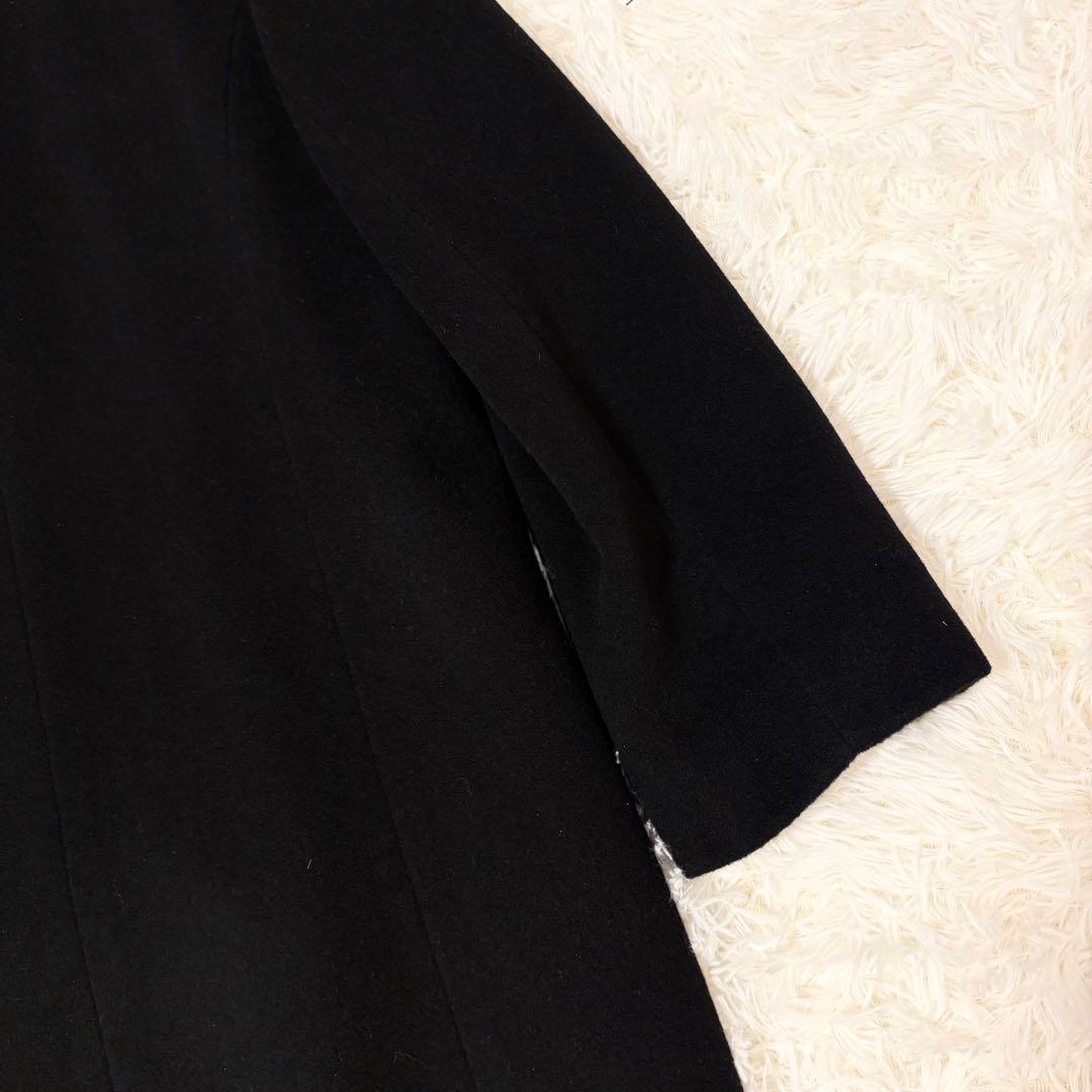 【極美品✨】Leilian カシミヤ100% ロングコート 黒 日本製 Lサイズ