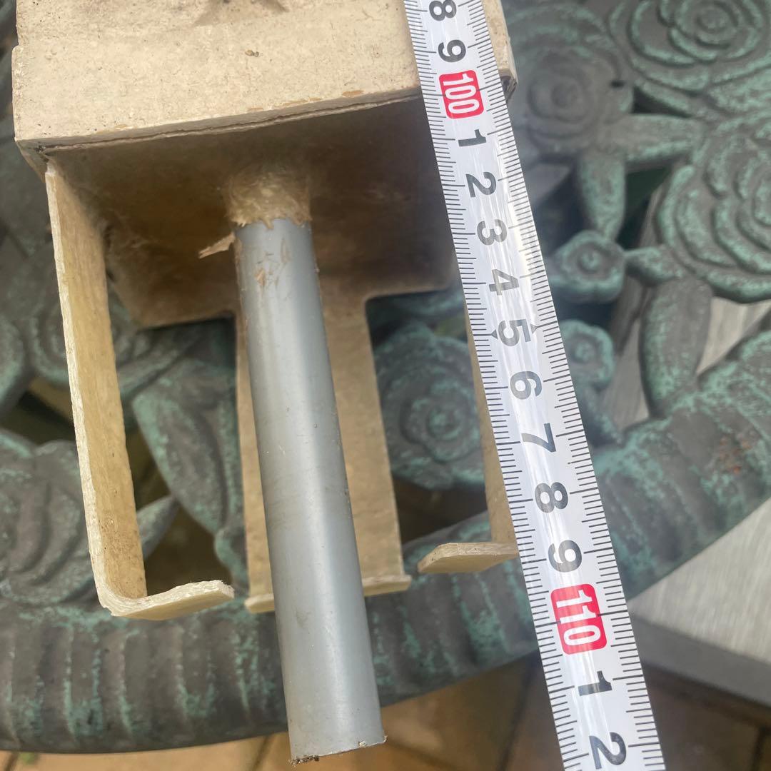 バリ　アジアン石彫りハイビスカスガーデニング立水栓　水栓柱　砂石風　エクステリア