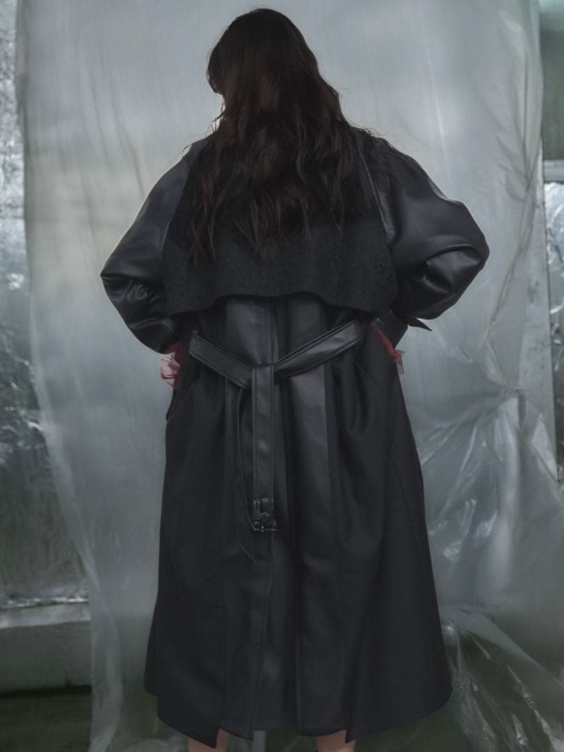 フェイクレザーイソザイトレンチコート HARE ハレ ジャケット・アウター