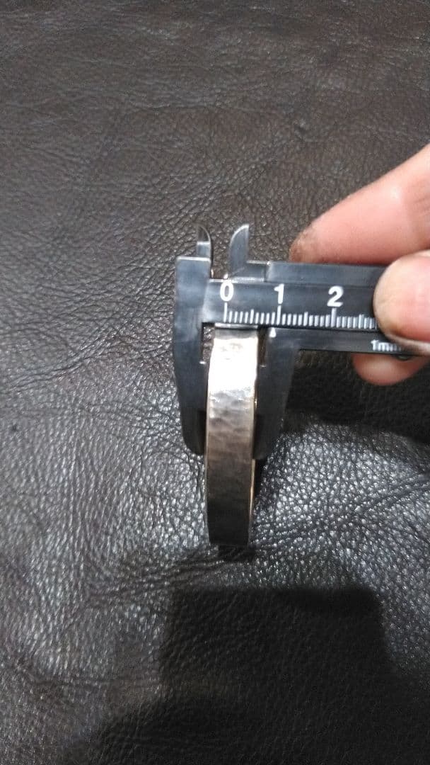 silver　ストップライト　タイプ　ダブルスカル 平打ちシルバーバングル