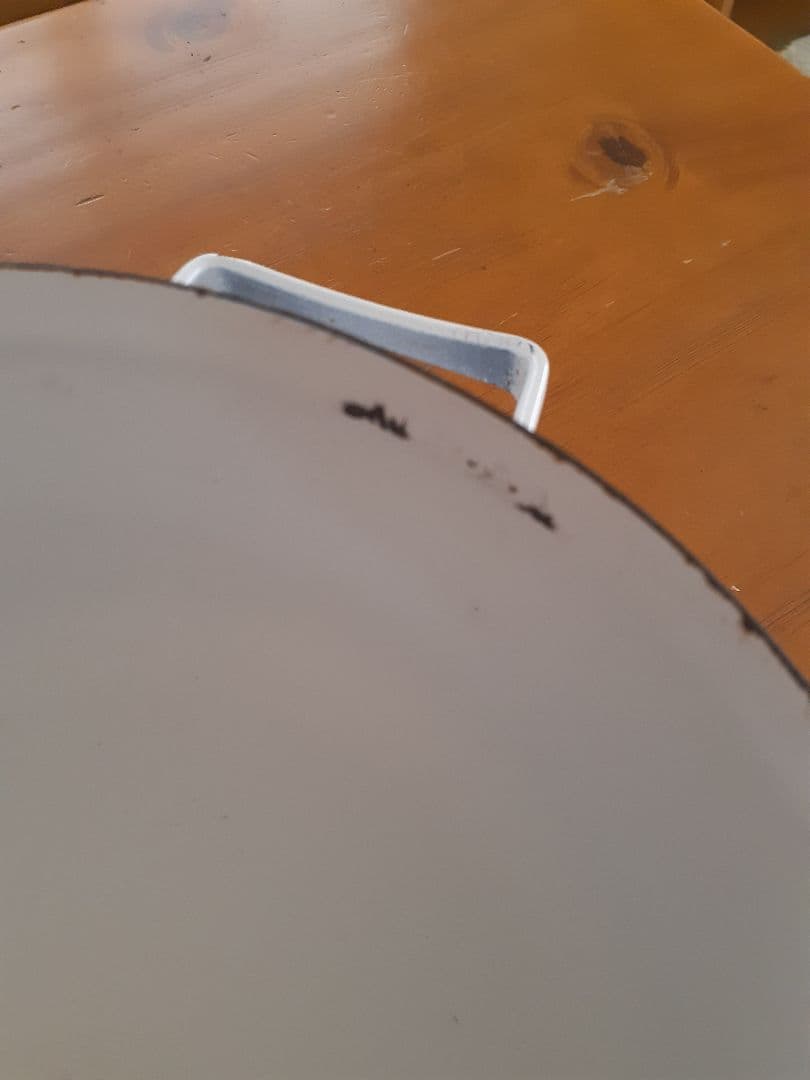 値下げ　ビンテージ　FINEL/ARABIA ホーロー　オーバル型　両手鍋　C