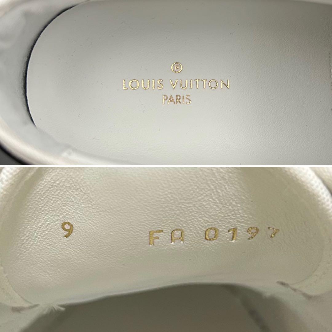 【新品】ルイヴィトン ローカットスニーカー レザー ダミエ ワッペン メンズ 9