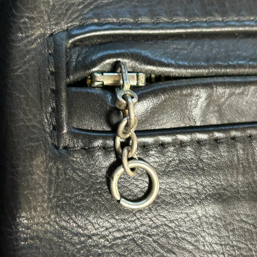 希少80s　エアロレザー　ハイウェイマン　ステアハイド　ライダース　牛革　40