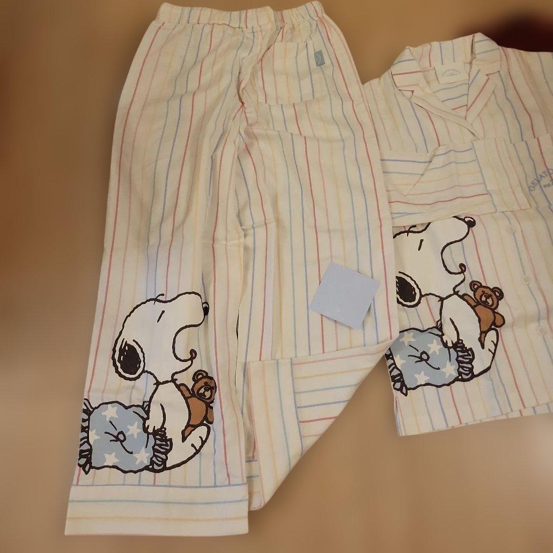 ジェラートピケ　オリジナルアートレインボーストライプネルシャツ&ロングパンツ