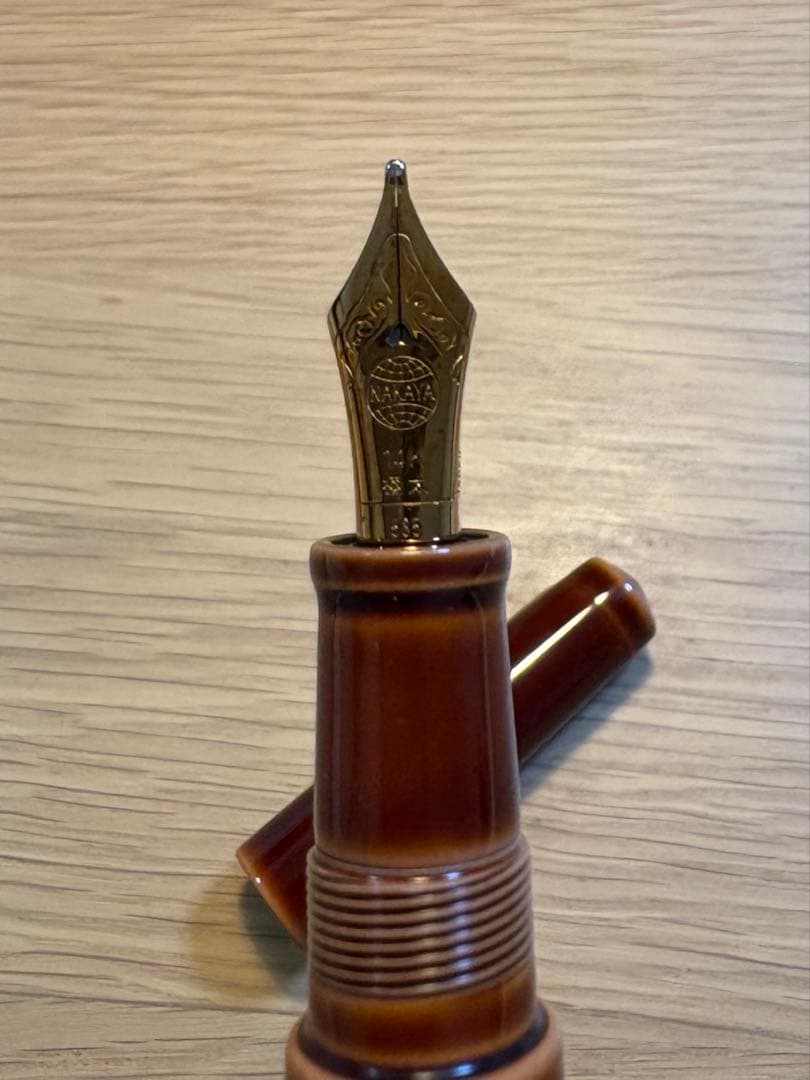 中屋万年筆　ピッコロ鴇溜　極太