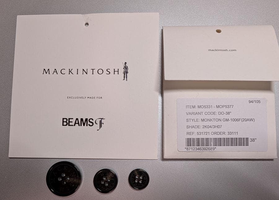MACKINTOSH × BEAMS F 別注 トレンチコート