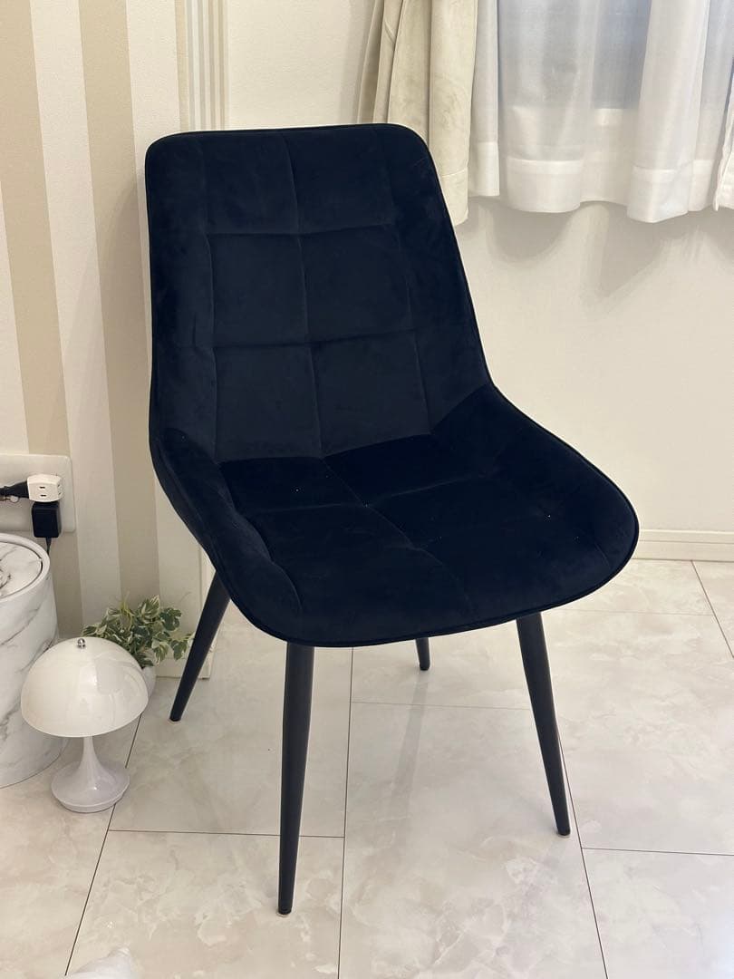 ベロア黒光沢チェア一人ソファーダイニングリプロダクトKartellカルテル