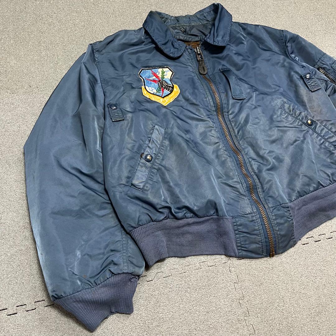 1100 ALPHA B-15D USA製 L SACパッチ 焼け味アリ