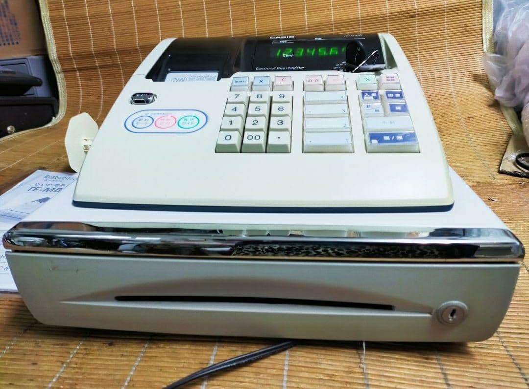 カシオレジスター　TE-M80　中古品　人気機種感熱紙　送料無料　335666