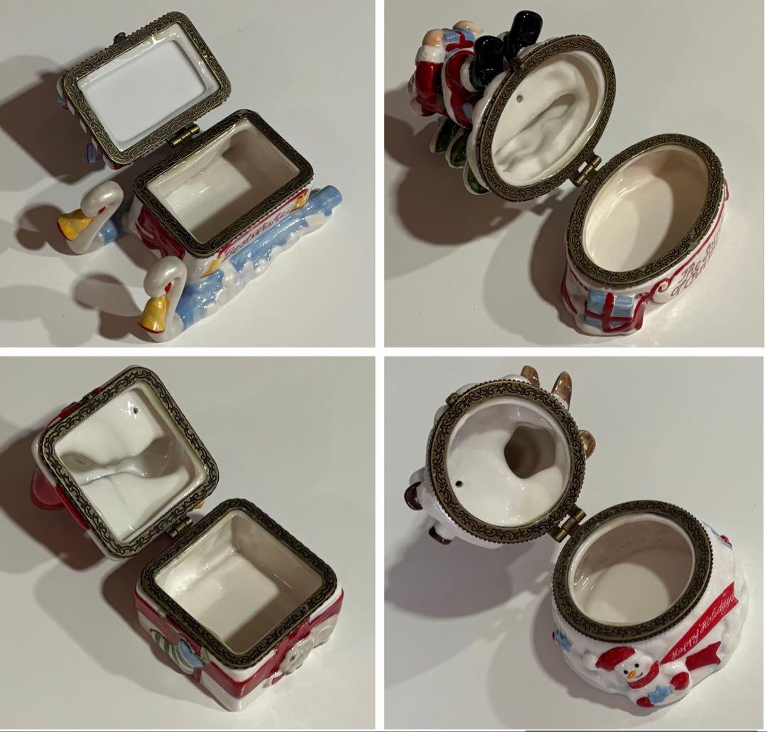 Villeroy & Bochビレロイ&ボッホ クリスマスヒンジボックス4点