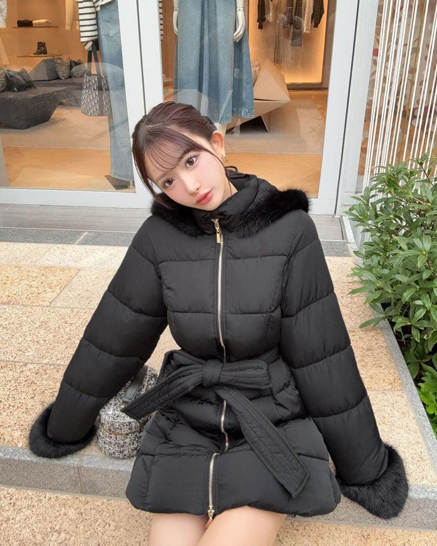 新品タグ付き シェリミー くびれリボンファイバーダウン Cherimi Rady