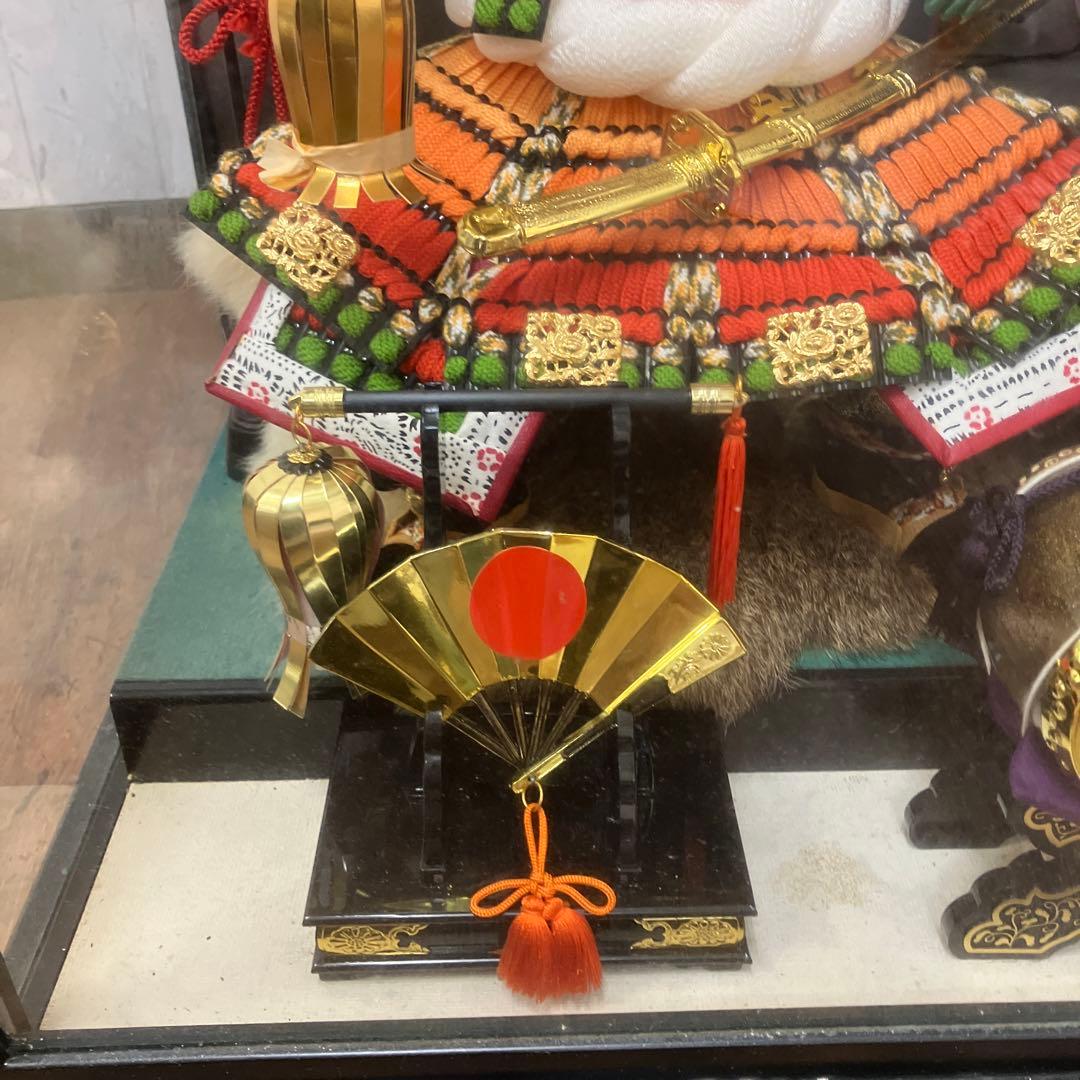 B-1峰月作 五月人形 子供大将飾 武士の鎧付 オルゴール付ヴィンテージ季節物