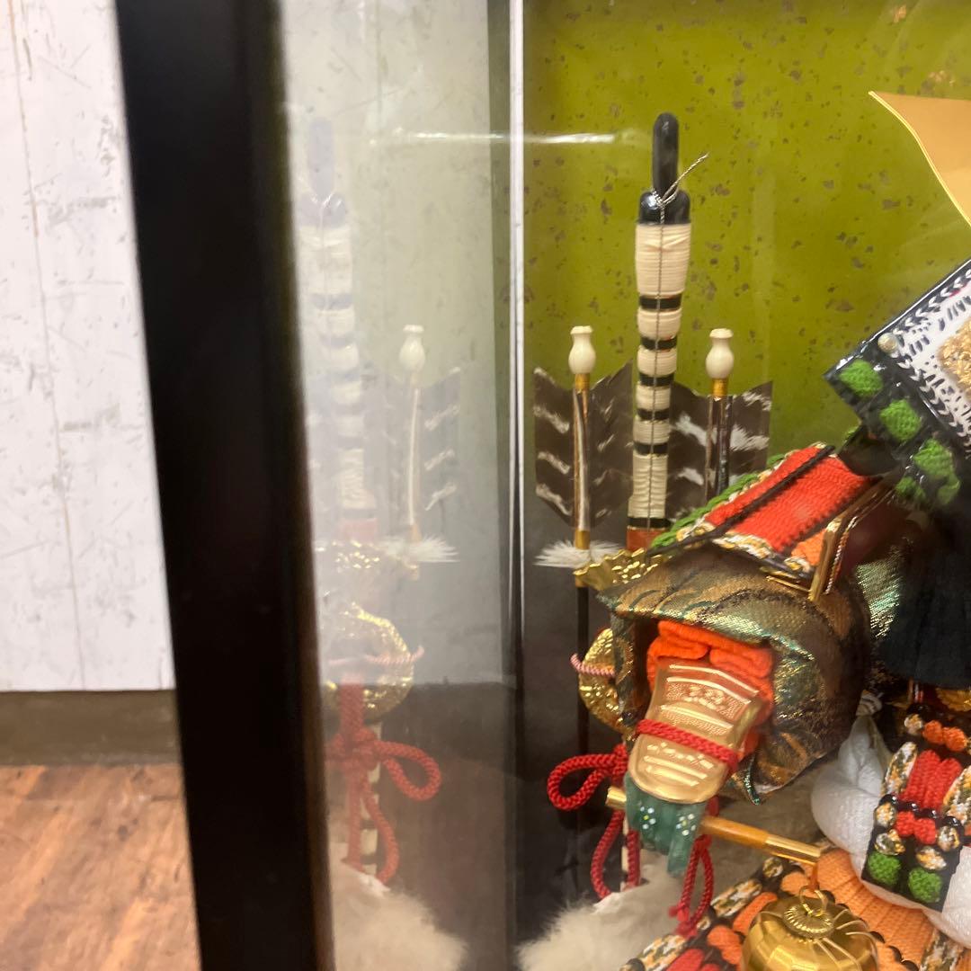 B-1峰月作 五月人形 子供大将飾 武士の鎧付 オルゴール付ヴィンテージ季節物