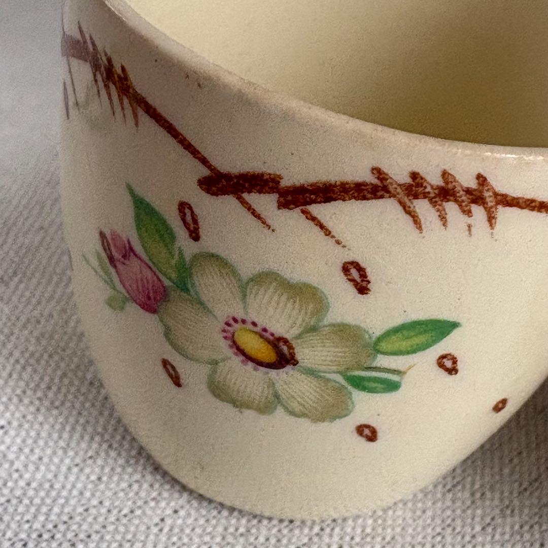 031 スージークーパー　プランタン小花　エッグカップ2個セット　ブラウン　茶色