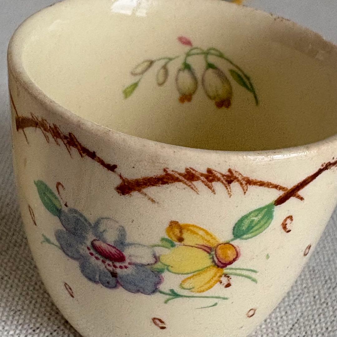 031 スージークーパー　プランタン小花　エッグカップ2個セット　ブラウン　茶色