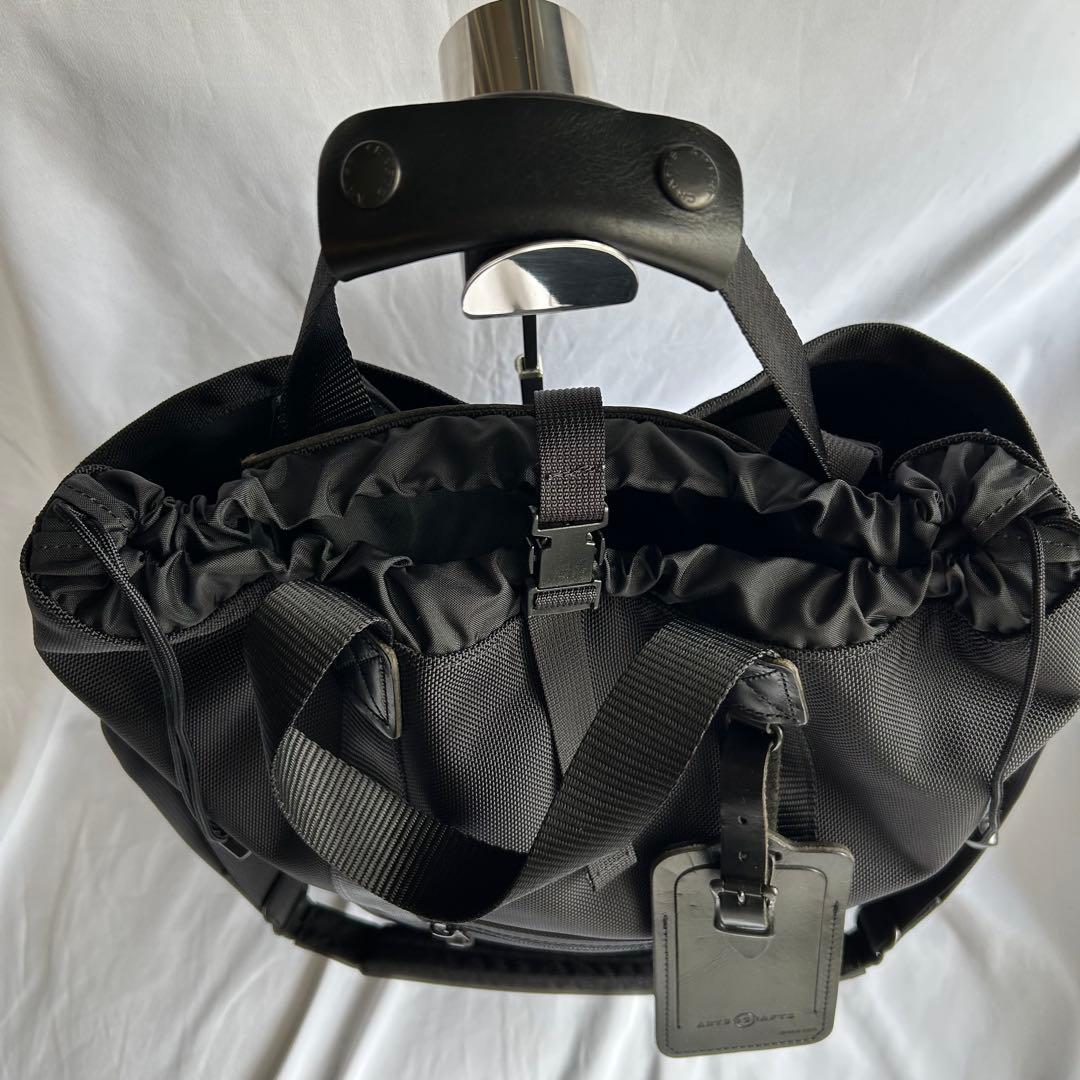 【美品】アーツアンドクラフツ ダブルシックスナイロン 3way トートバッグ　黒