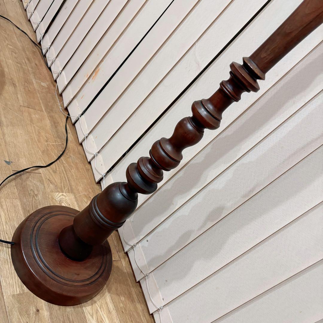 フロアスタンド 和製 ビンテージ 大正ロマン 無垢材 フロアランプ スタンド照明