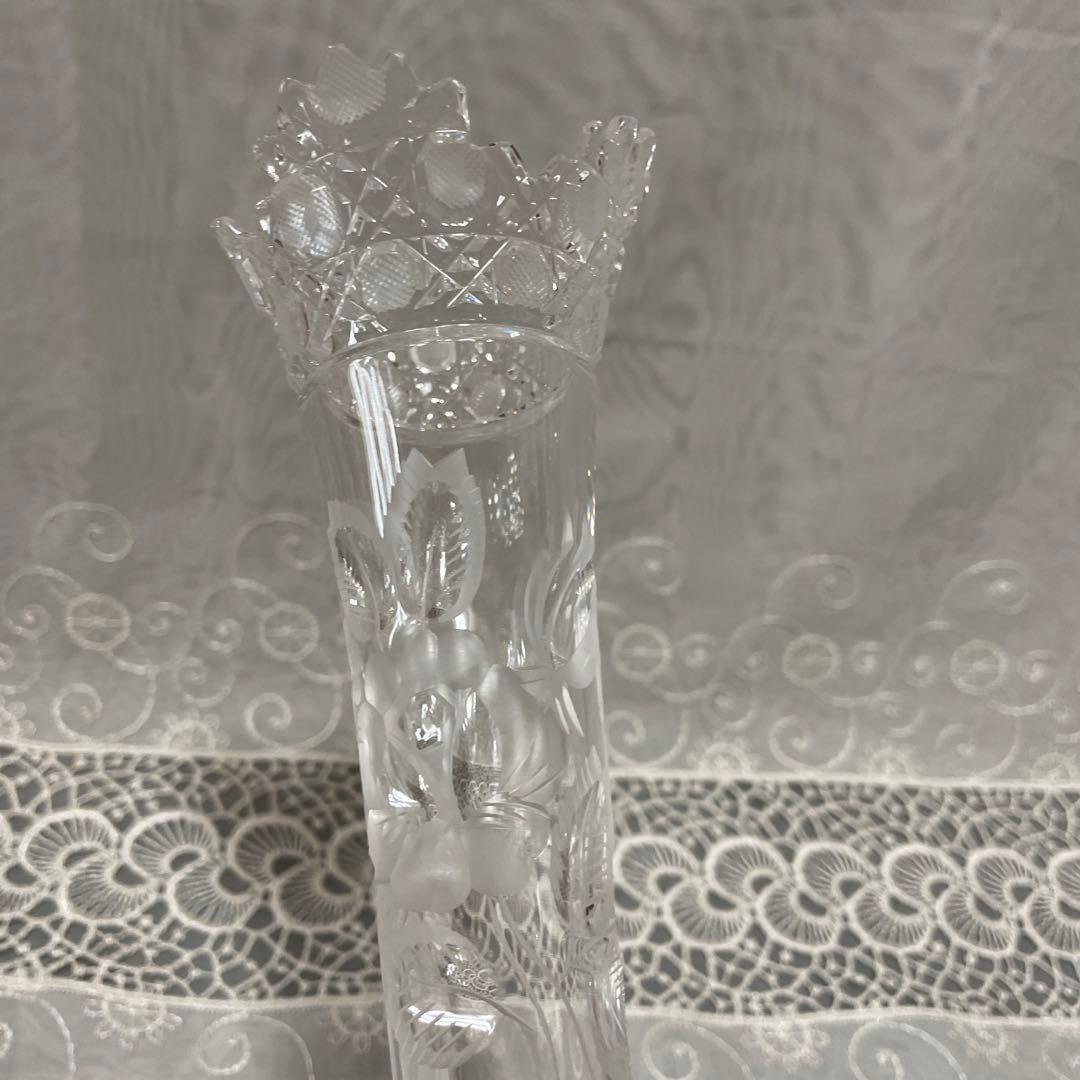 Meissen crystal 一輪挿し　花瓶　クリスタルガラス　未使用