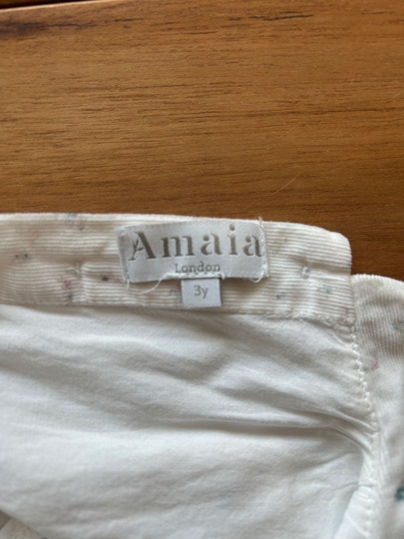 サンサカエプチ　花柄長袖ワンピース　アマイアキッズ　Amaia kids 3Y