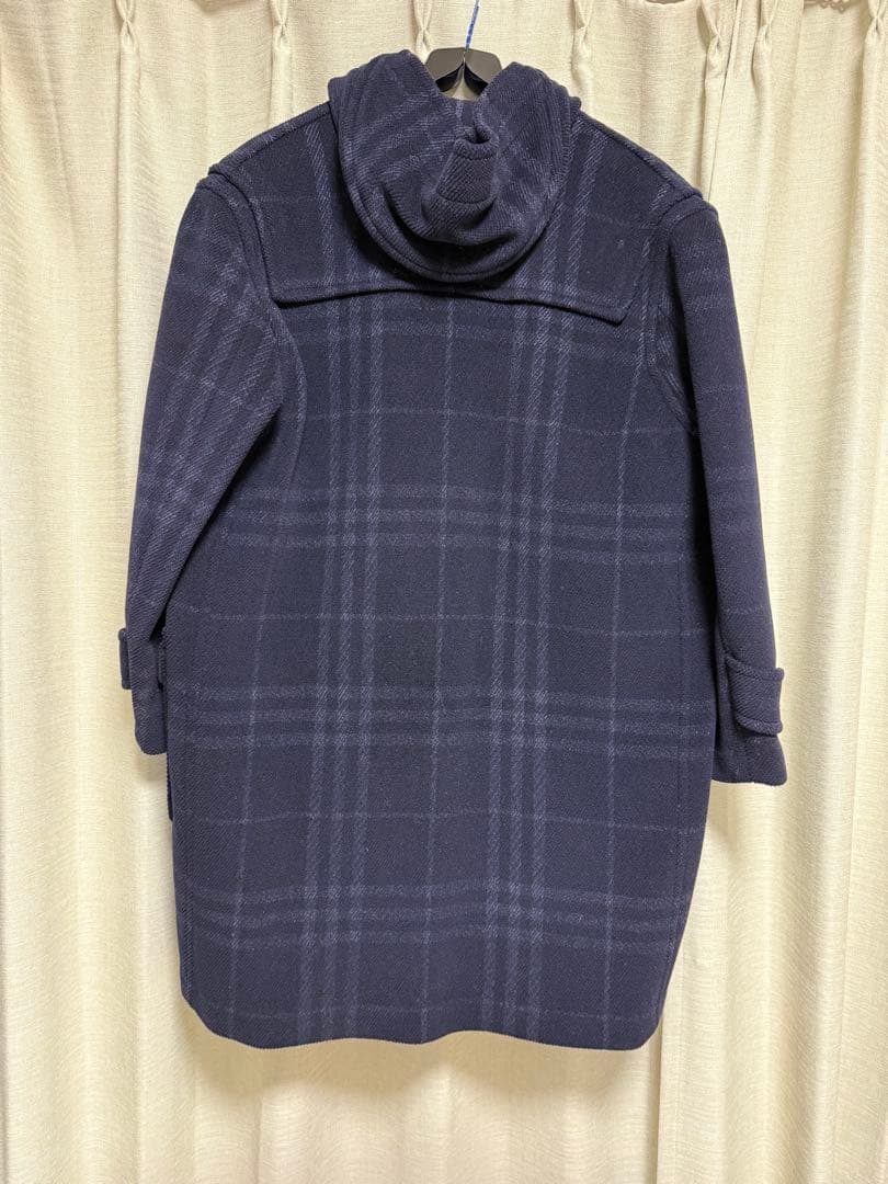バーバリー　ネイビー系チェック ダッフルコート