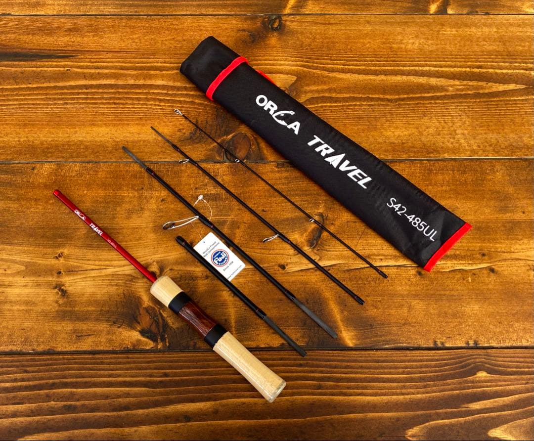 トラウトロッド　ウッド調　485UL 424UL スピニングロッド　パックロッド