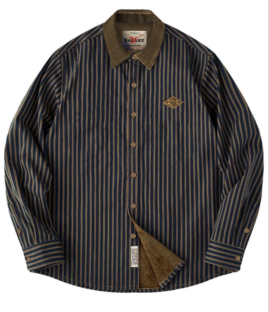 karaku シャツ　ネイバー　キルティングシャツ