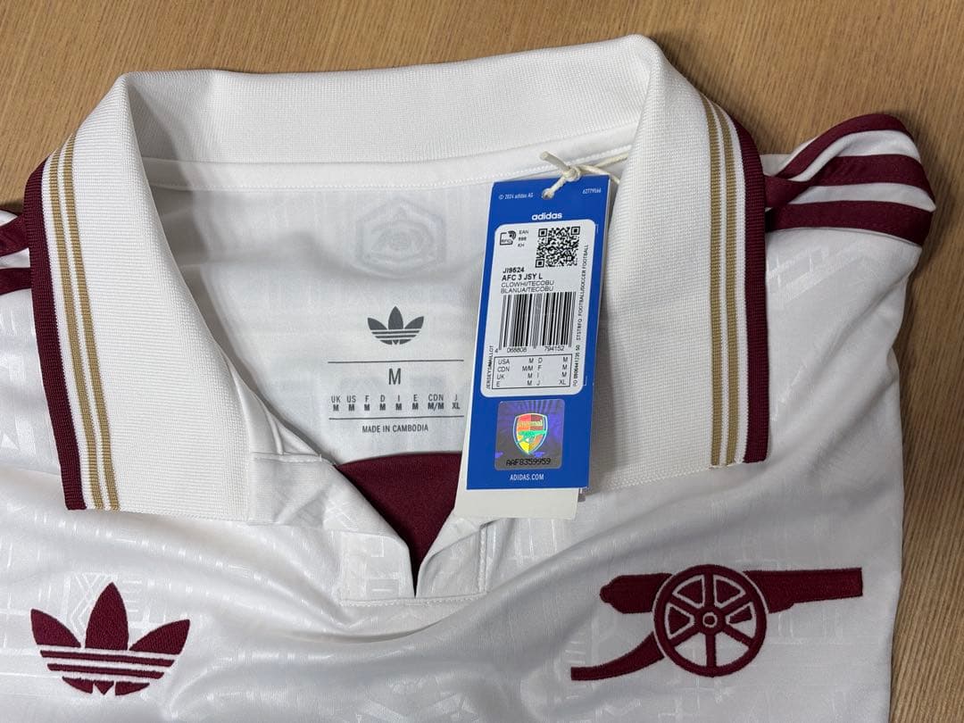 【公式/新品】アーセナル25/26 長袖 サード レプリカ ライス M