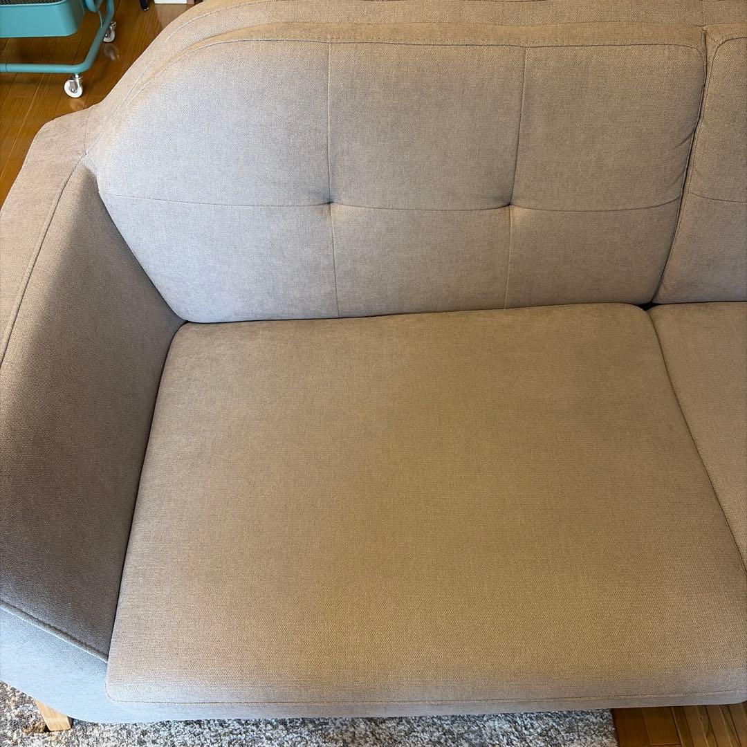 【美品】MODERNDECO モダンデコ ２人掛け 北欧 ソファ ライトグレー