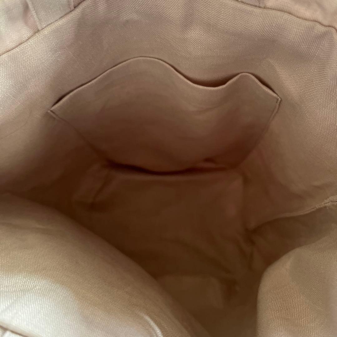 ハンドメイドフリル付き丸底巾着バッグ　新品