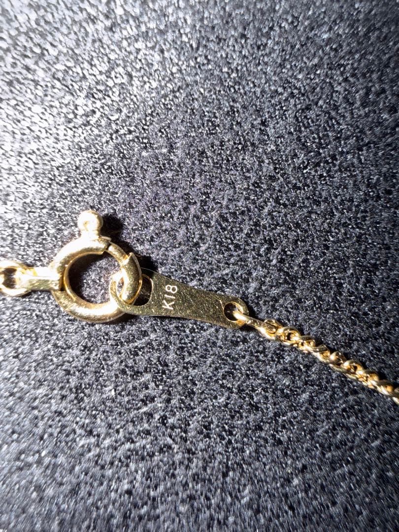 【本物/正規品】18金/K18/喜平 ネックレス/50cm 天然ダイア付きクロス