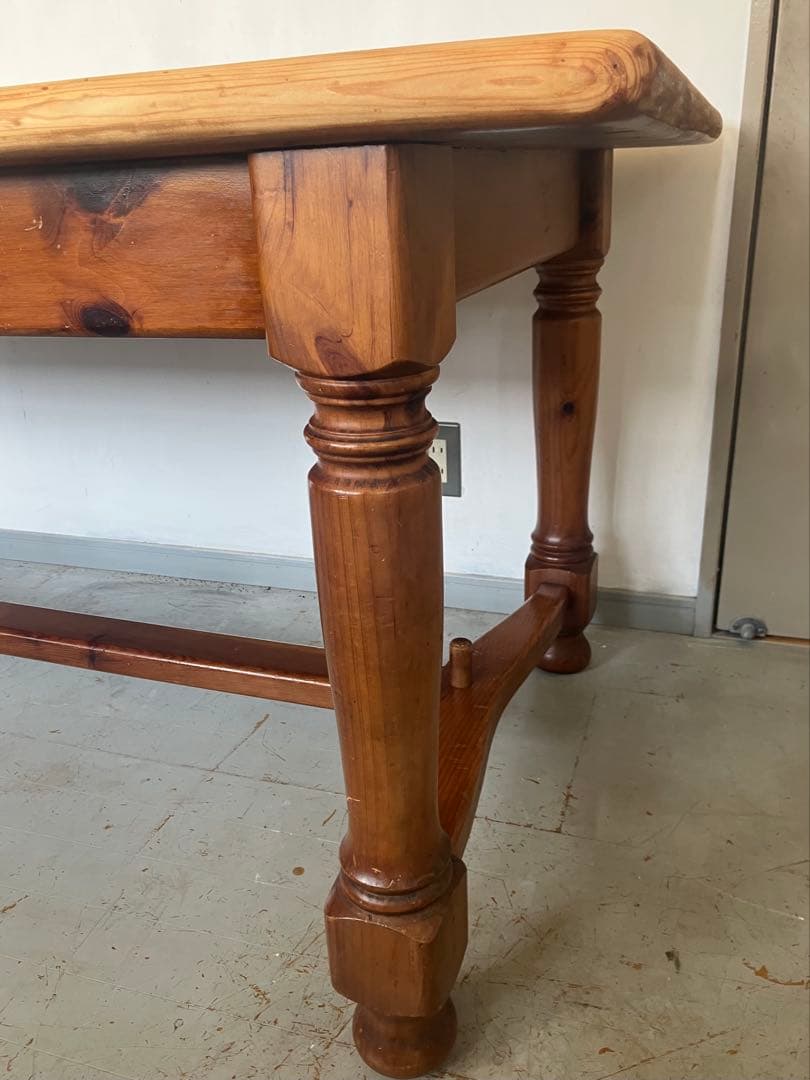 オールドパイン無垢材　イギリスアンティークダイニングテーブル　ヴィクトリアン