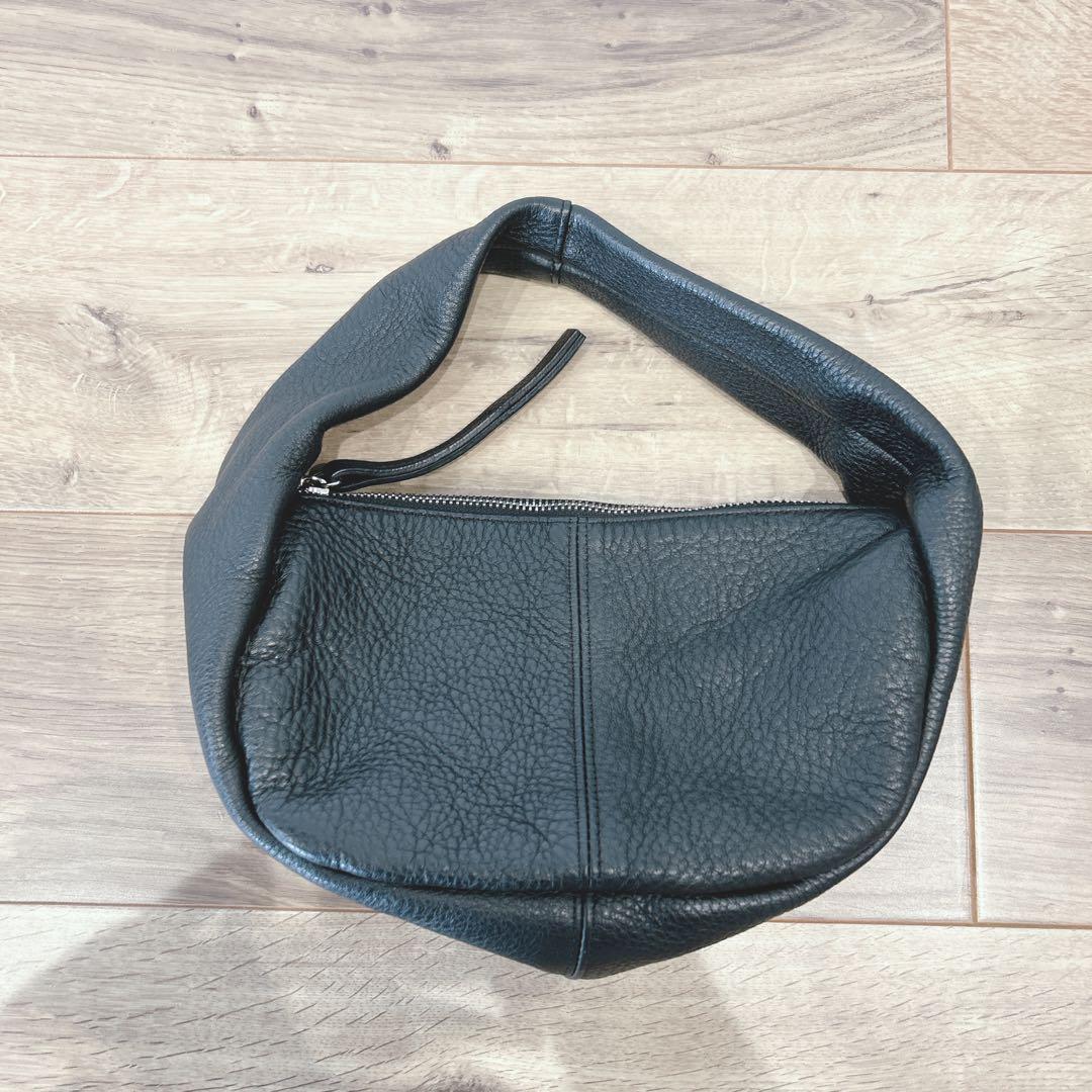 【美品・本革】todayful レザーラップバック 黒 ミニバック ハンドバック