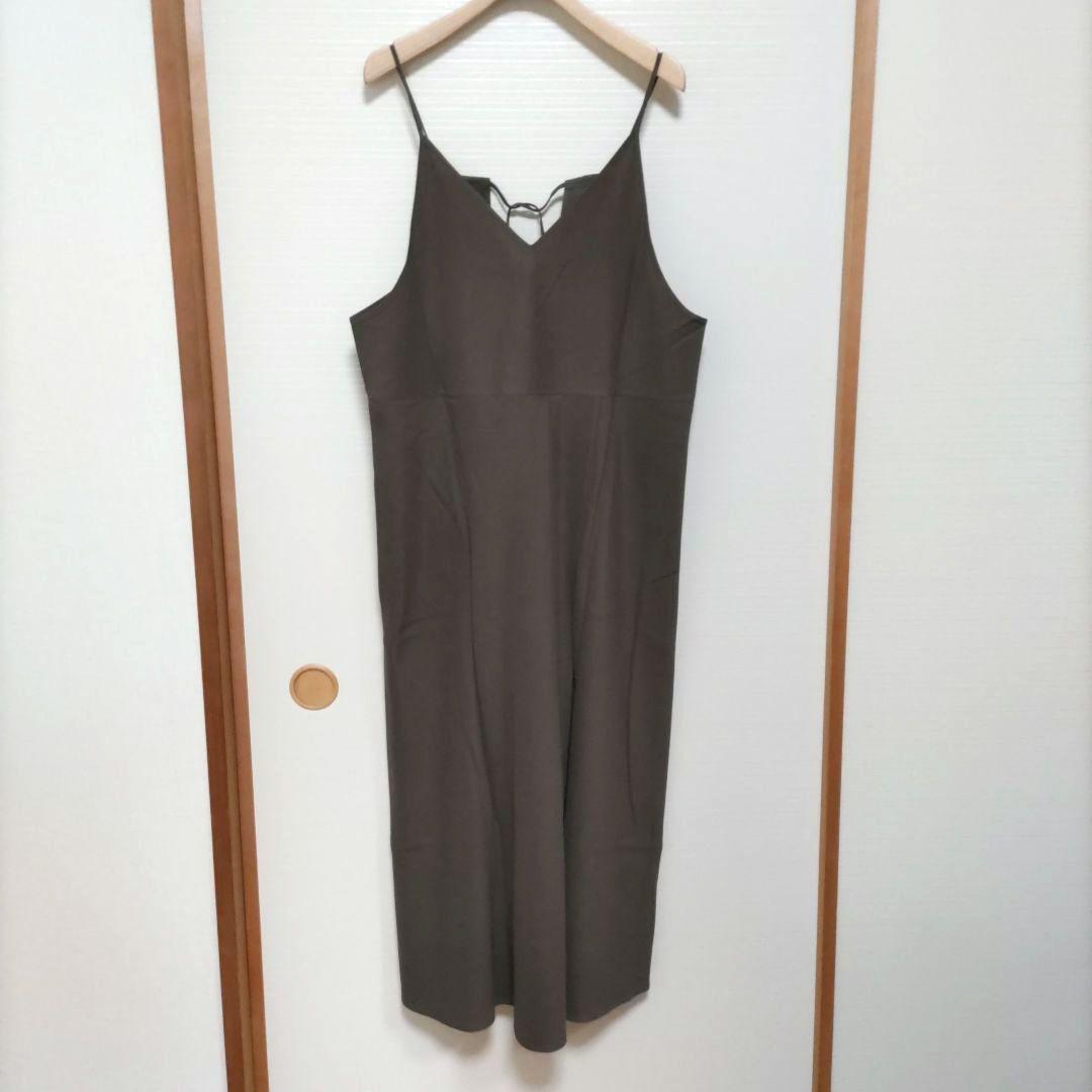 ドレスハーセルフ　サロペット/シルクコットン　未使用　ブラウン