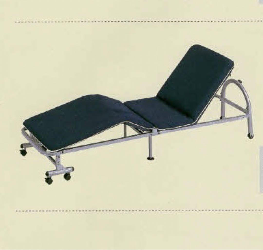 ロビン　ワンタッチベッド　ネイビー　6段階　キャスター付き