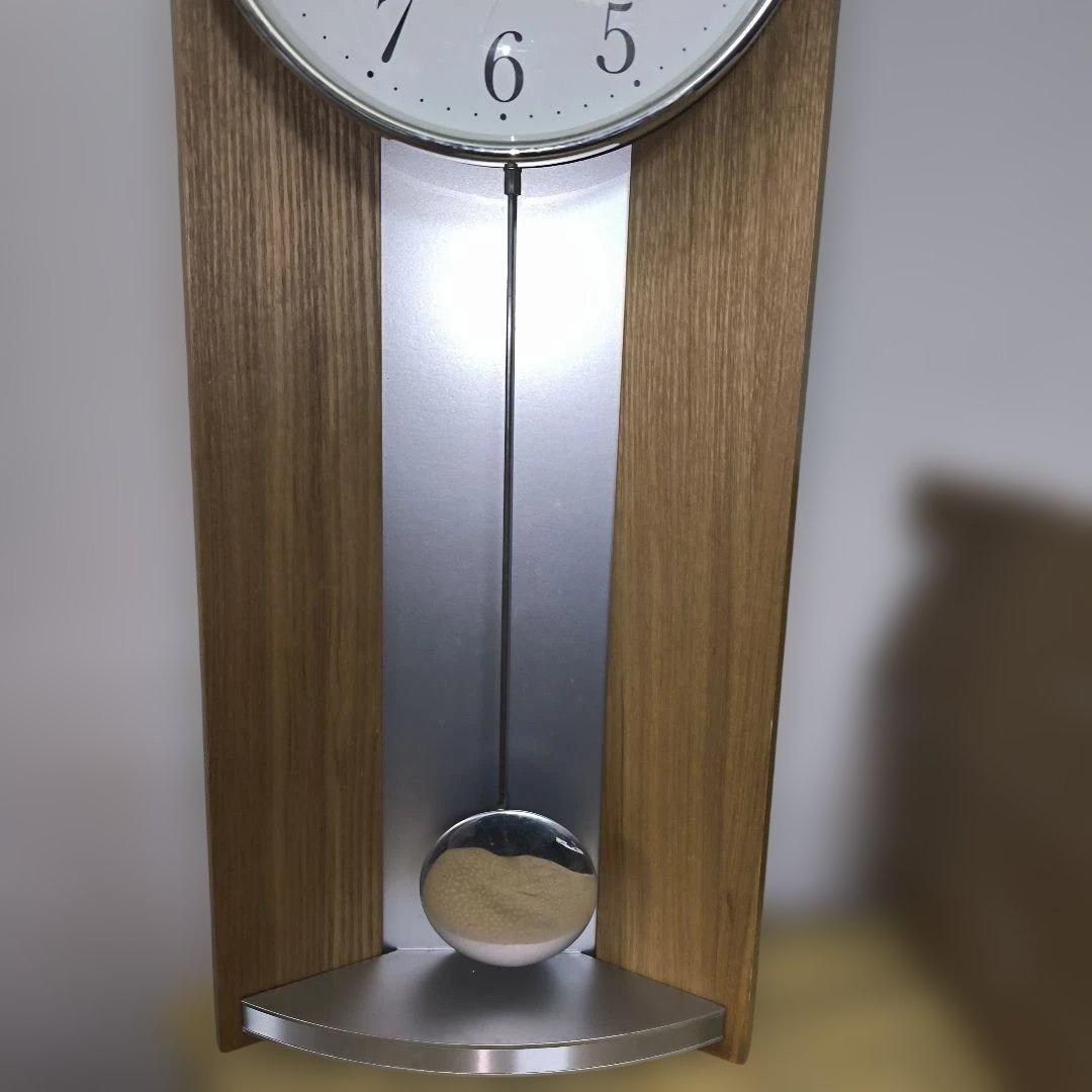 RHYTHM 振り子時計 木製「中古品」