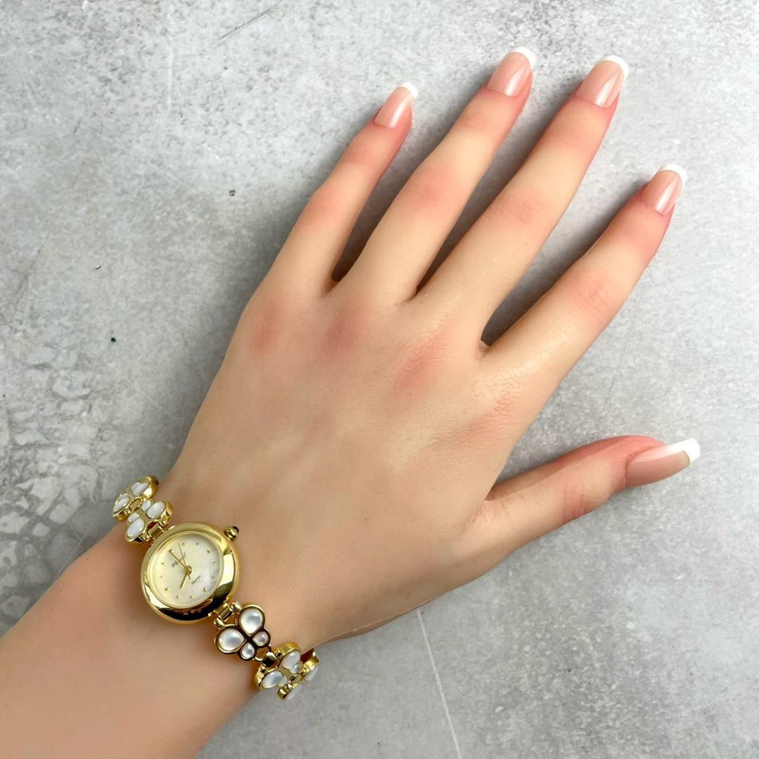 美品 超希少時計 VEXCEL ヴェクセル バタフライ白蝶貝 クォーツ