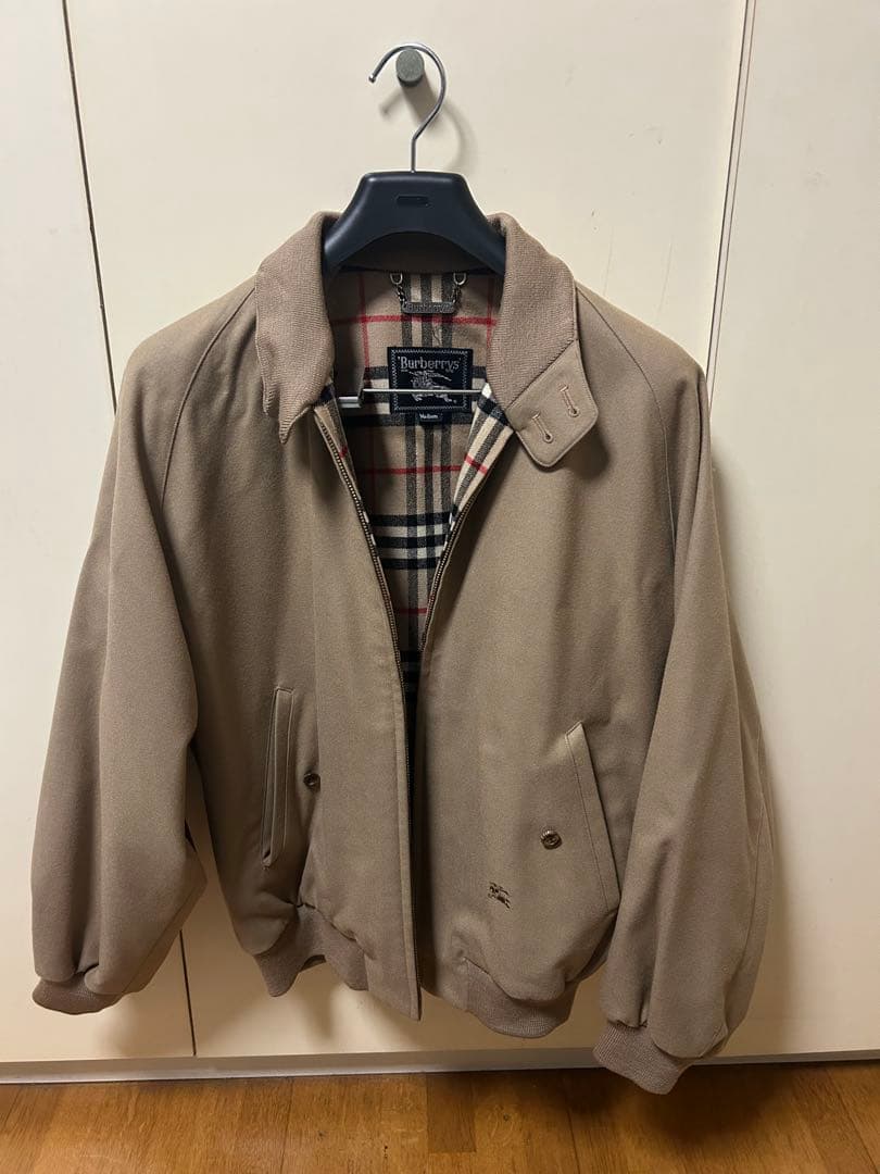バーバリー　ブラウン ジップアップジャケット チェック柄　M