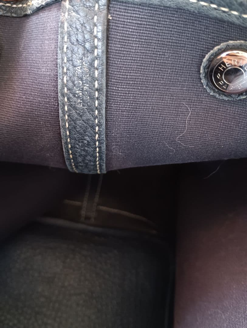 みなみ エルメスpmガーデンパーティーネイビー　 トートバッグ