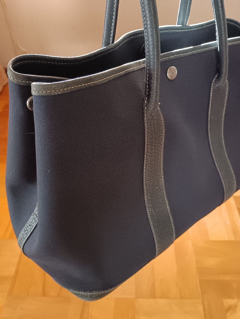 みなみ エルメスpmガーデンパーティーネイビー　 トートバッグ