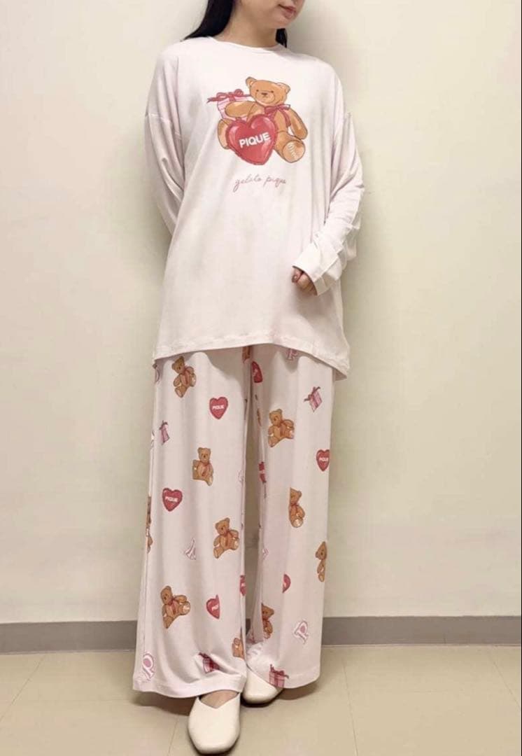 ❤️最終価格❤️✨新品タグ付✨ジェラピケ フェイバリット ハート ベア セットアップ