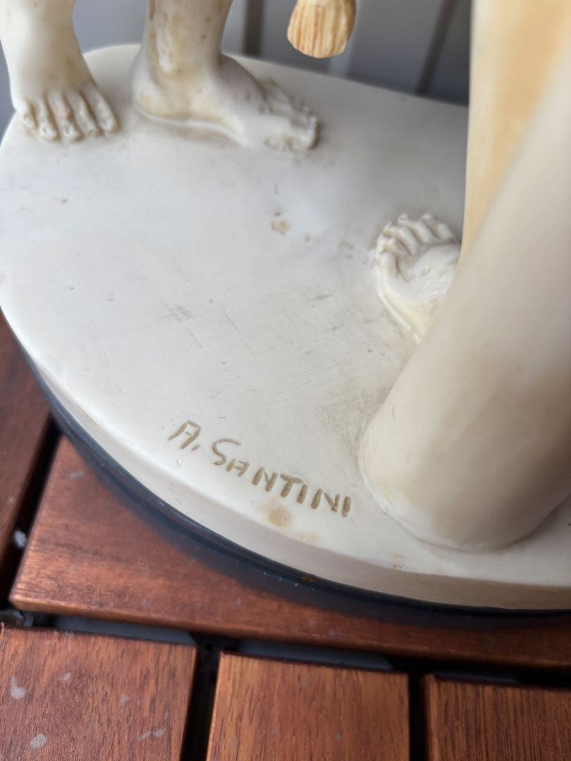 【A SANTNI】ギリシャ神話 三美神像 裸婦像 西洋彫刻 ITALY