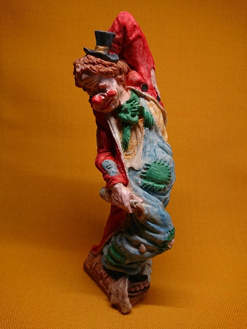 人形　ピエロ　彫像　オブジェ　置物　インテリア　工芸品　美術品　A1016