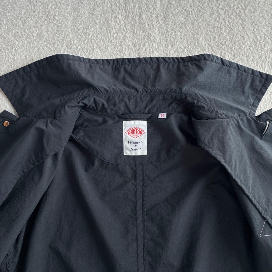美品 ダントン Bshop ナイロンタフタ ステンカラーコート 撥水 レディース